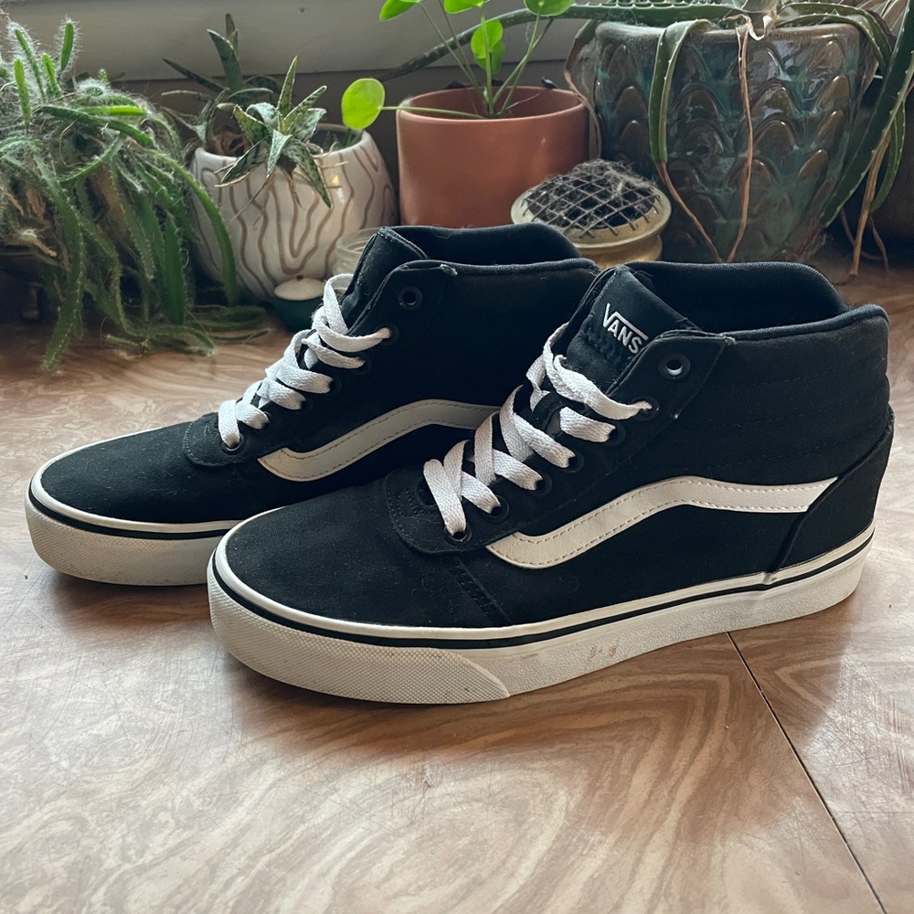 Vans Black and White Athletic Shoes